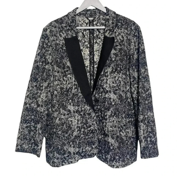 Badgley Mischka Charlie 3X women’s black & gray artsy blazer‎ - Picture 4 of 10